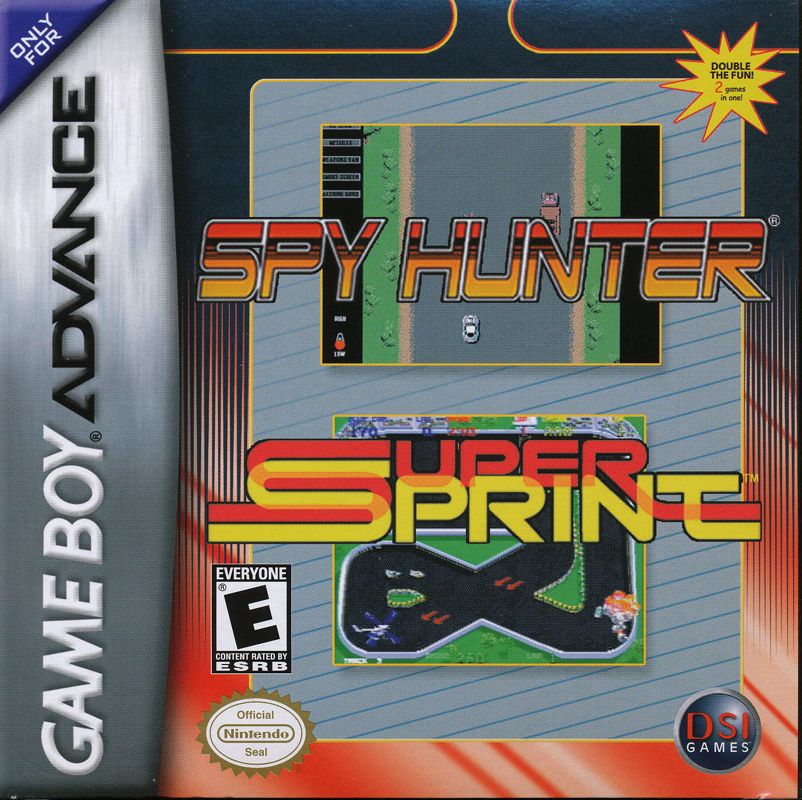 Spy Hunter & Super Sprint box art for GameBoy Advance